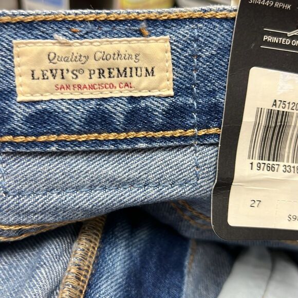 Levi's Big E Premium Denim Ankle Column Skirt NWT size 27 - Picture 11 of 13